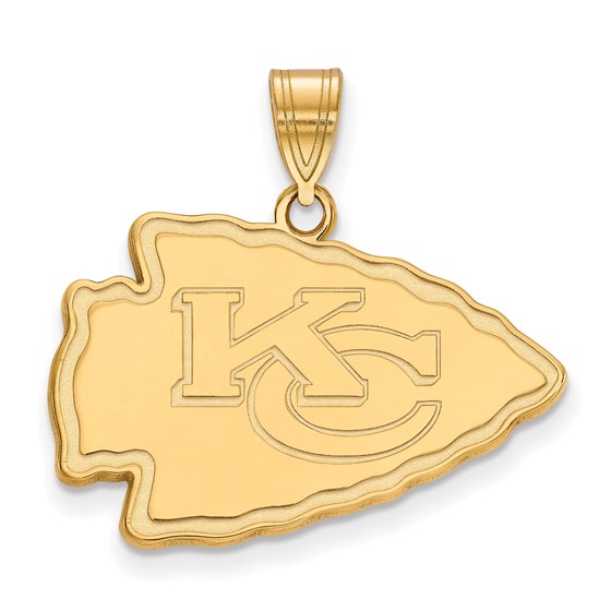 Gold-Plated Sterling Silver Kansas City Chiefs Large Pendant Gold-Plated Sterling Silver Kansas City Chiefs Large Pendant